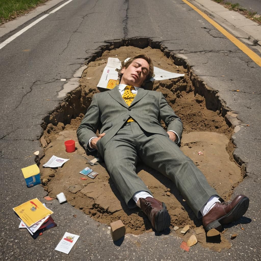 Mister Mustard Sleeps: Mixed Media Collage Concept Art