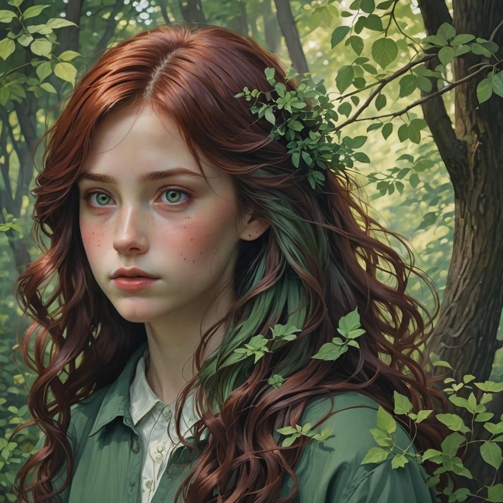 Portrait of a Daughter with Forest Eyes