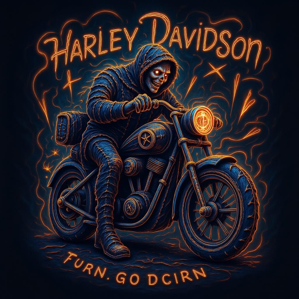 Dark Voodoo Harley Davidson Motorcycle