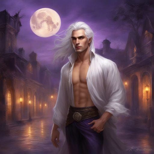 Handsome Vampire in a Creepy Street, Dark Fantasy