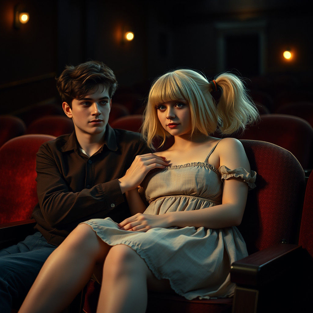 Vulnerable Moment in a Vintage Cinema