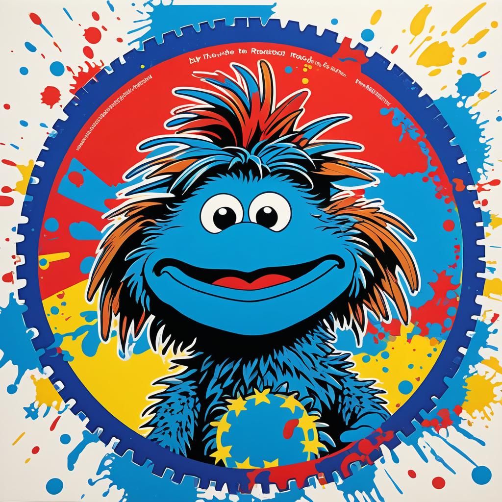 Sprocket from Fraggle Rock in Pop Art Style