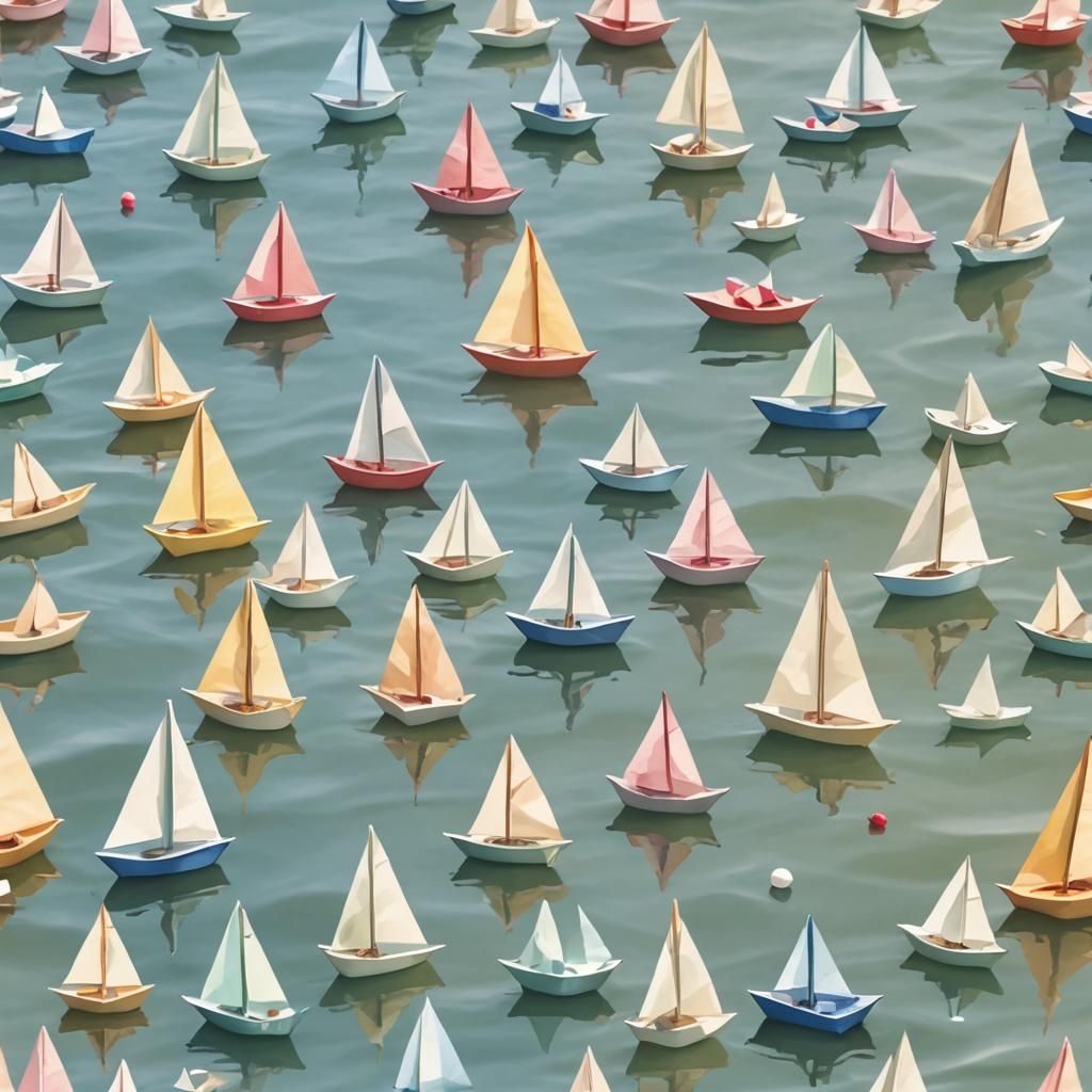 Origami Boats Sail on Broadstairs Regatta Day