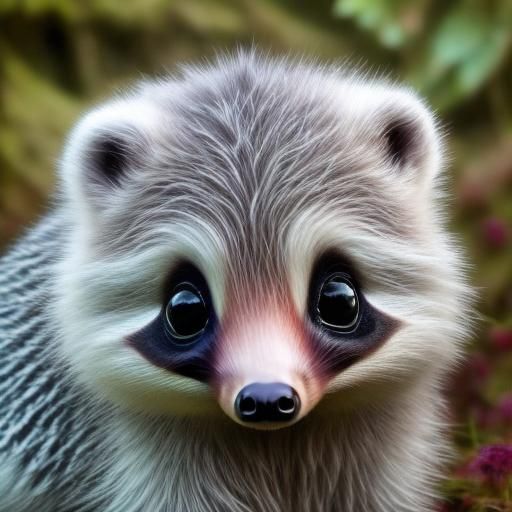 Creepy Woodland Badger Portrait