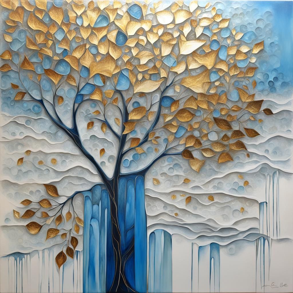 Golden Throne by Crystal River: Abstract Art