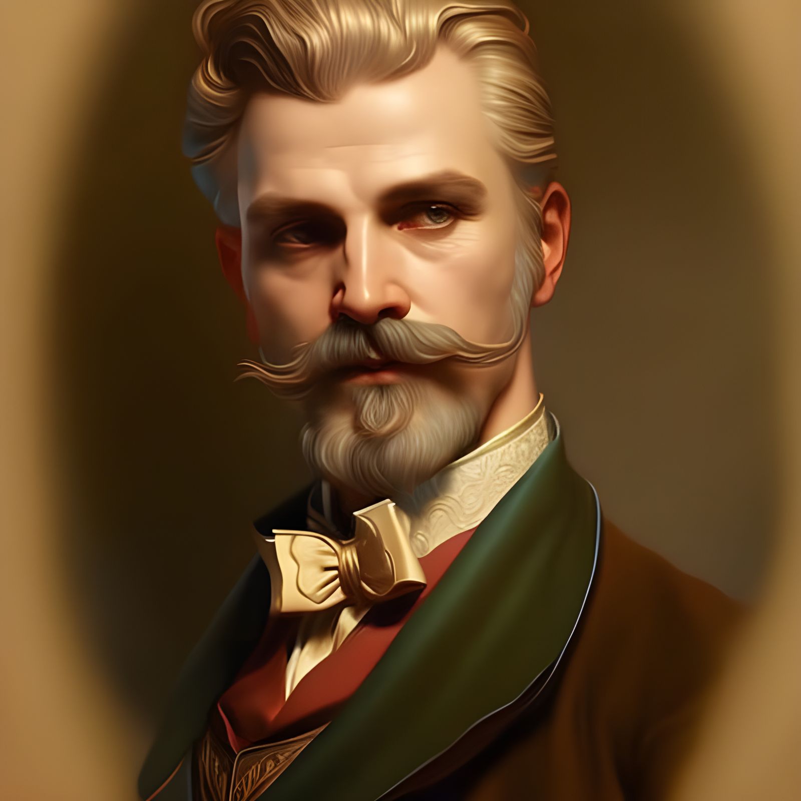 King Ludwig II Portrait in Hyperrealistic Digital Art