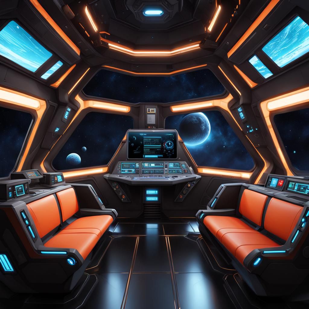 Realistic Spaceship Interior Environment Concept