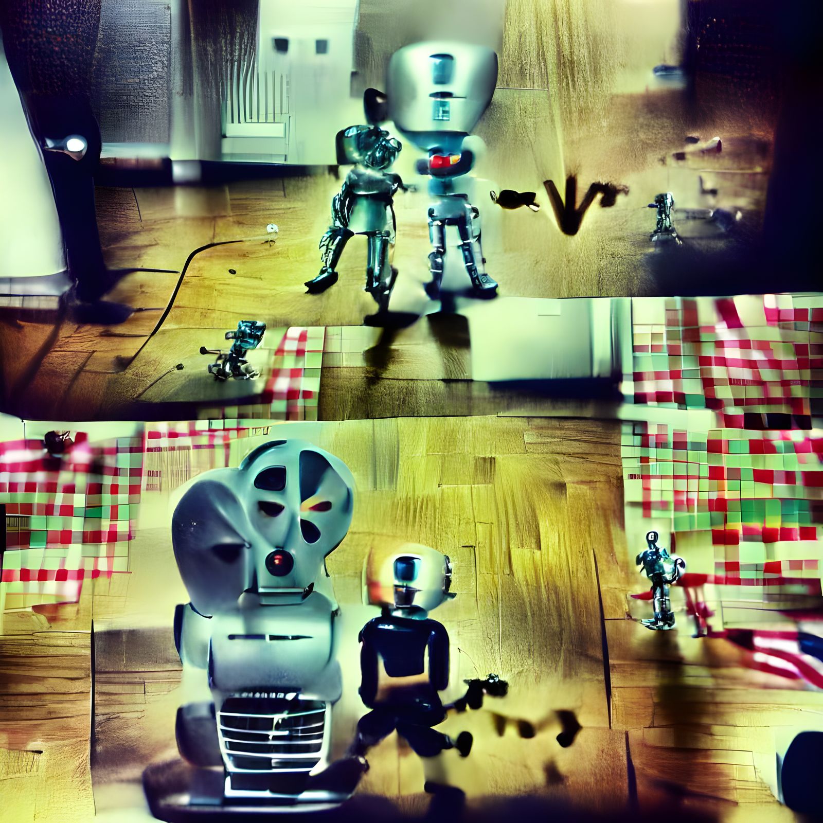 Robot Attends a Futuristic Business Conference