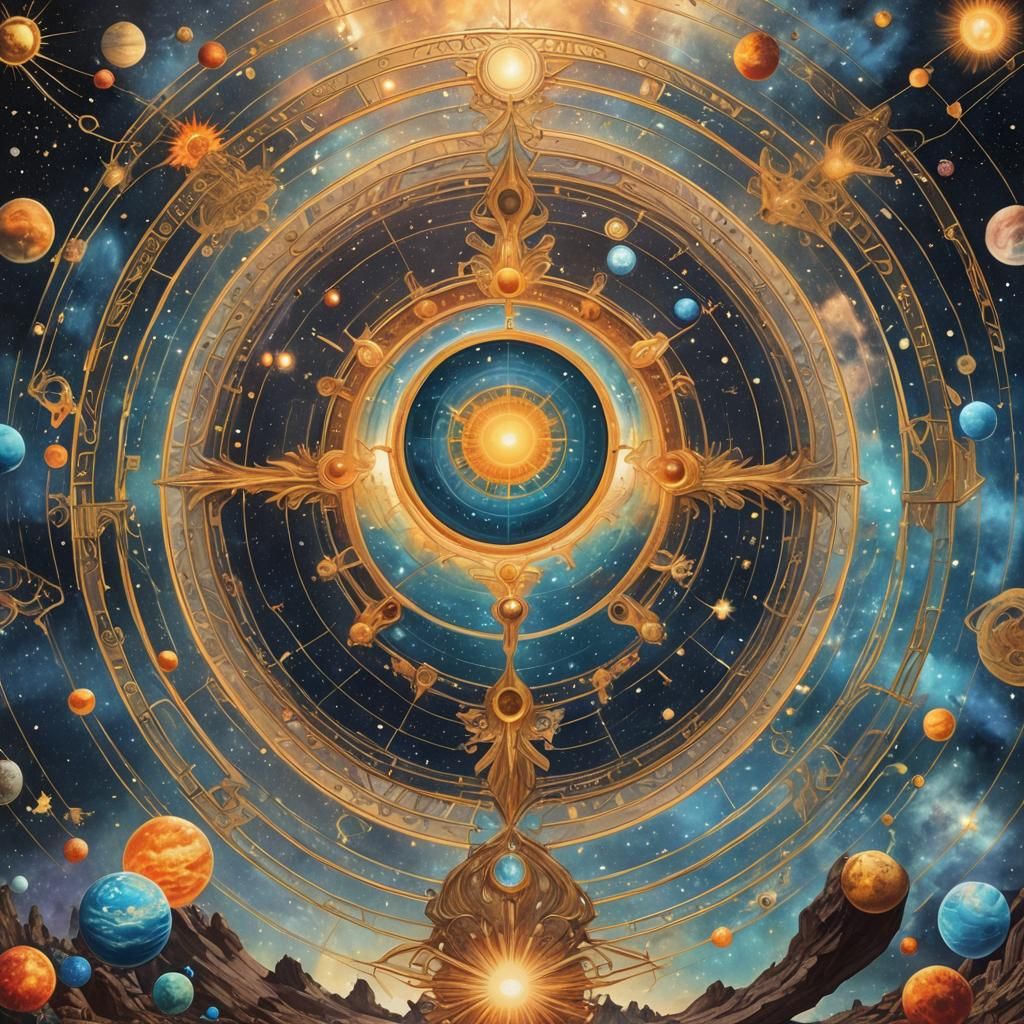 Holographic Cosmic Astral Illustration by Pablo Amaringo