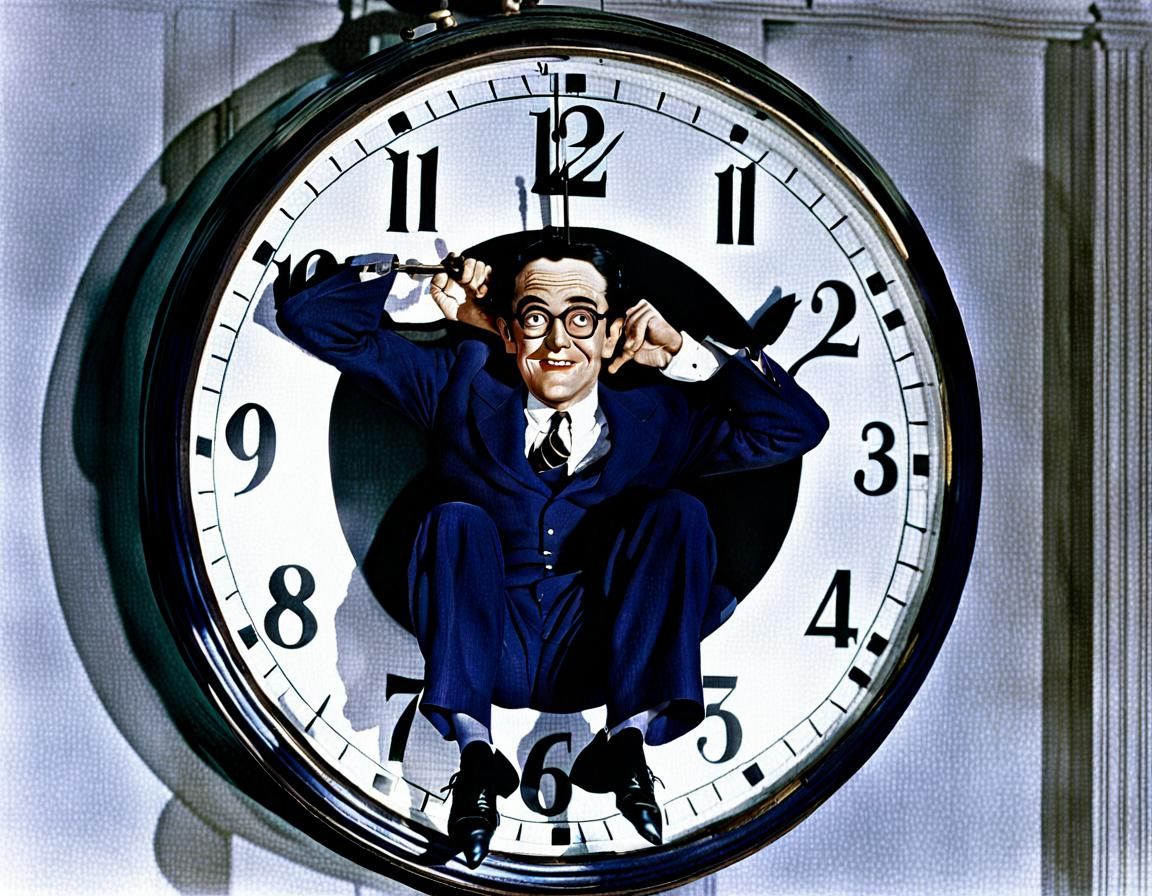 Harold Lloyd's Iconic Clock Tower Scene