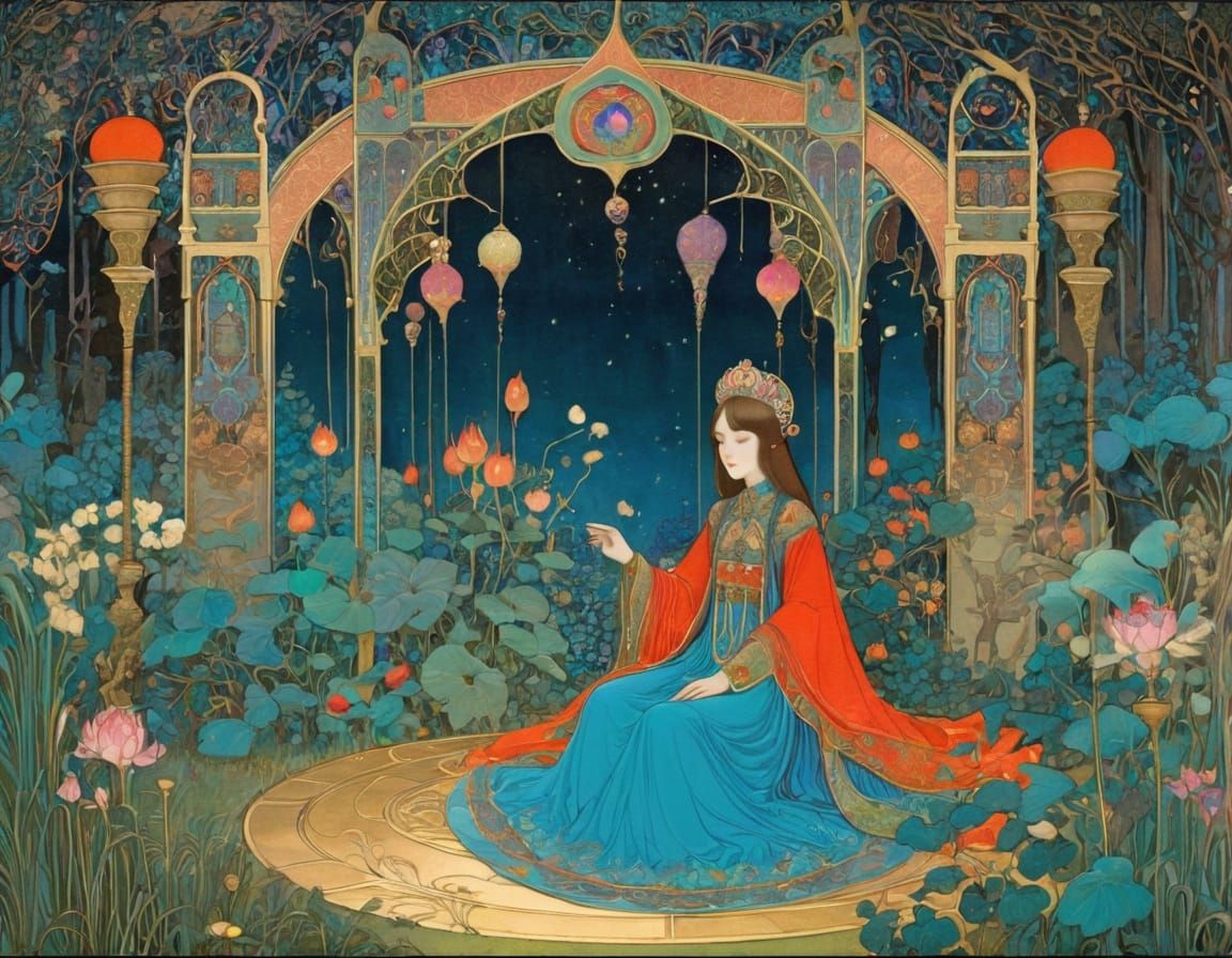 Ethereal Eastern Princess in Fairy Tale Style