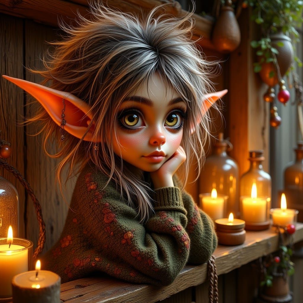 Realistic Elf on Shelf in Photorealistic Style