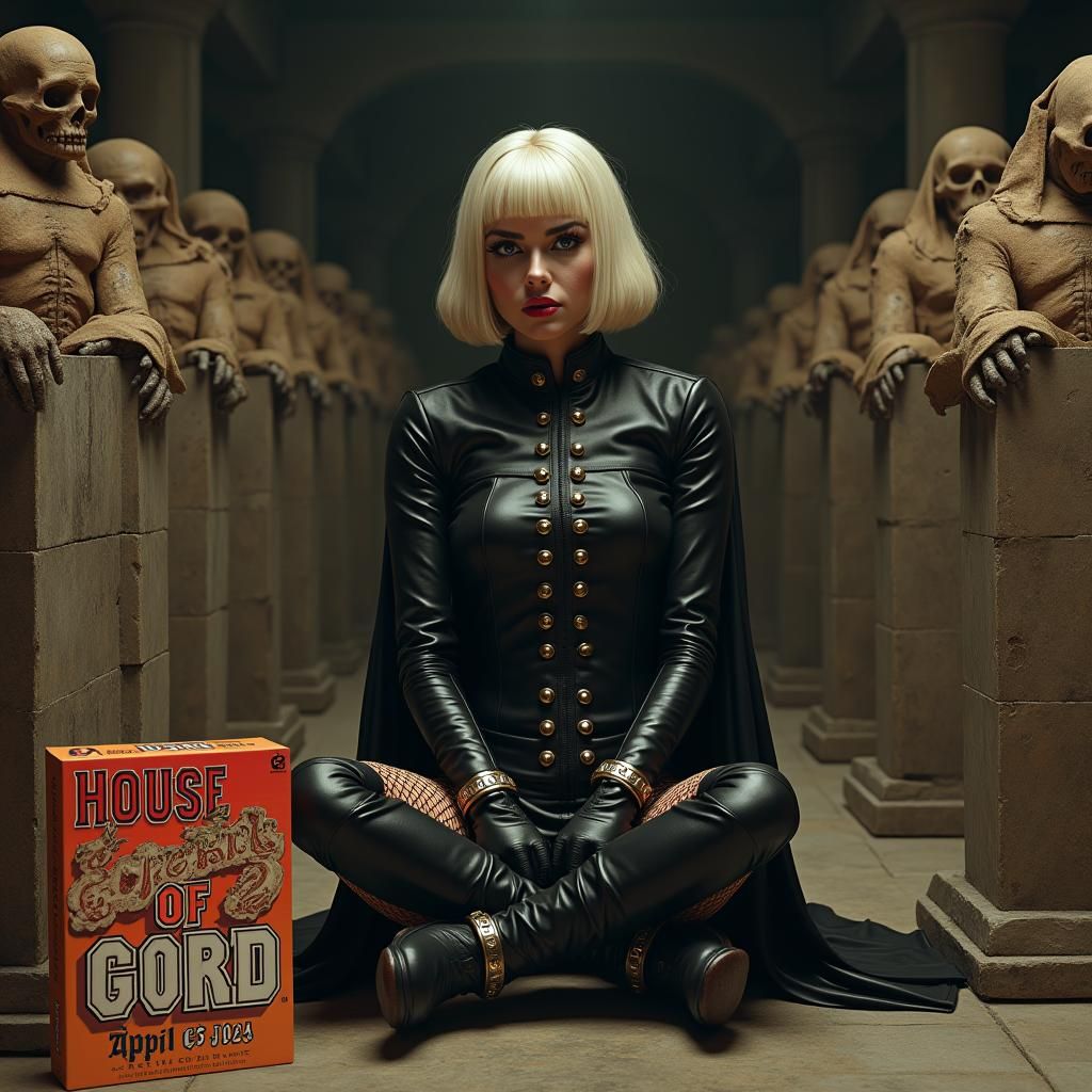 Velma Dinkley in Gothic Tomb: Digital Art