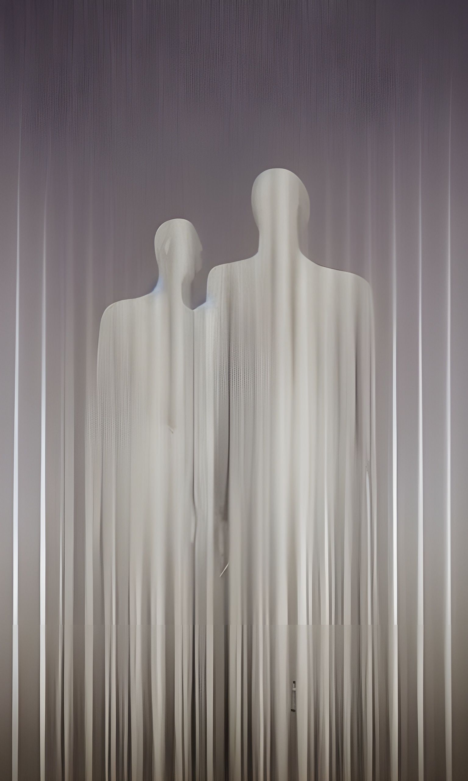 Man Between Guardian Angels: Impressionistic Long Exposure