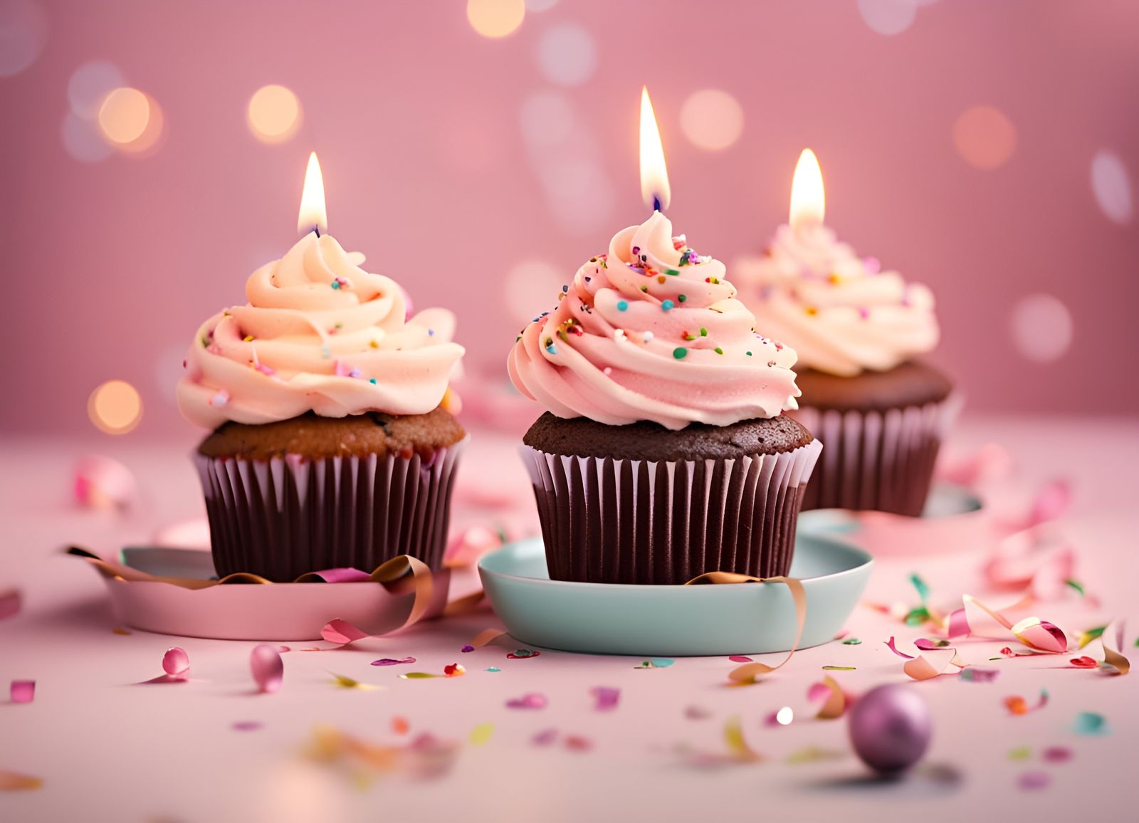 Birthday Cupcakes with Confetti: Professional Photography