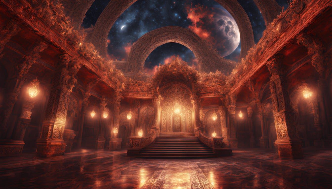 Red Moon Rising: Diamond Baroque Fantasy Art