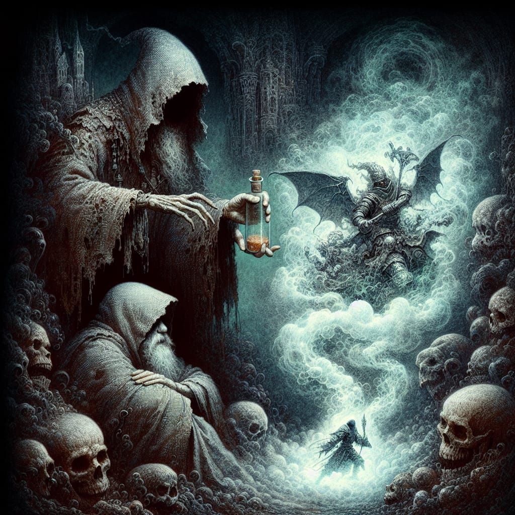 Ethereal Dream Thief in Dark Fantasy Style