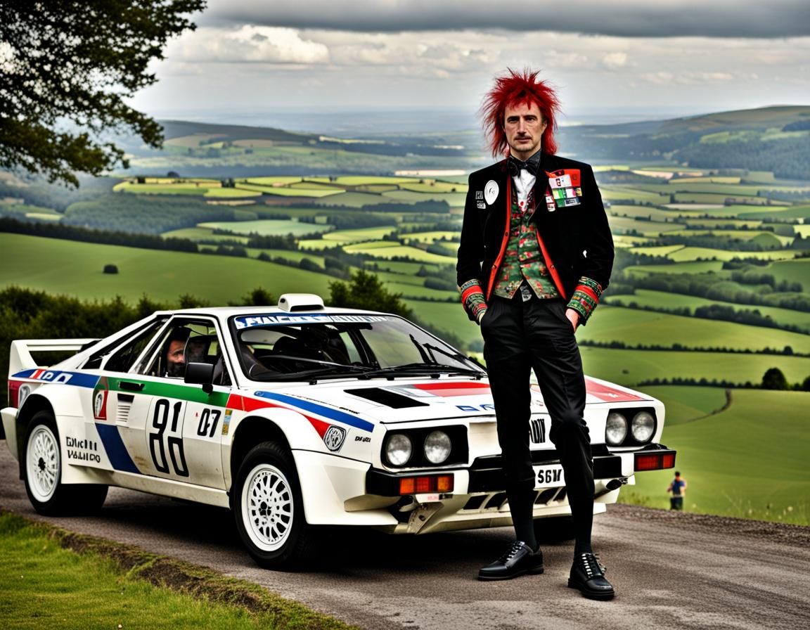 Punk and Lancia 037 in Irish Countryside