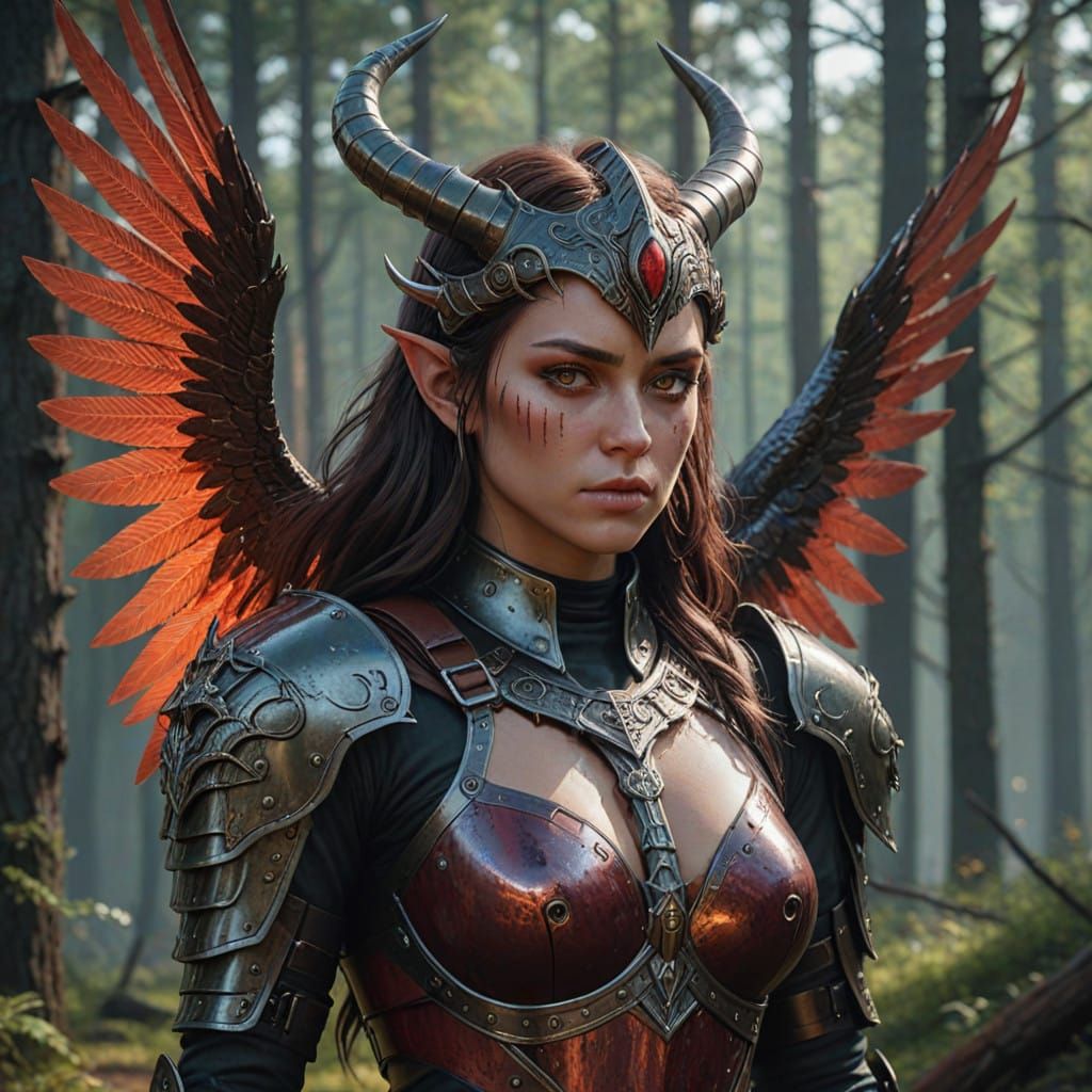 Mystical Warrior Unveils Dark Fantasy Power