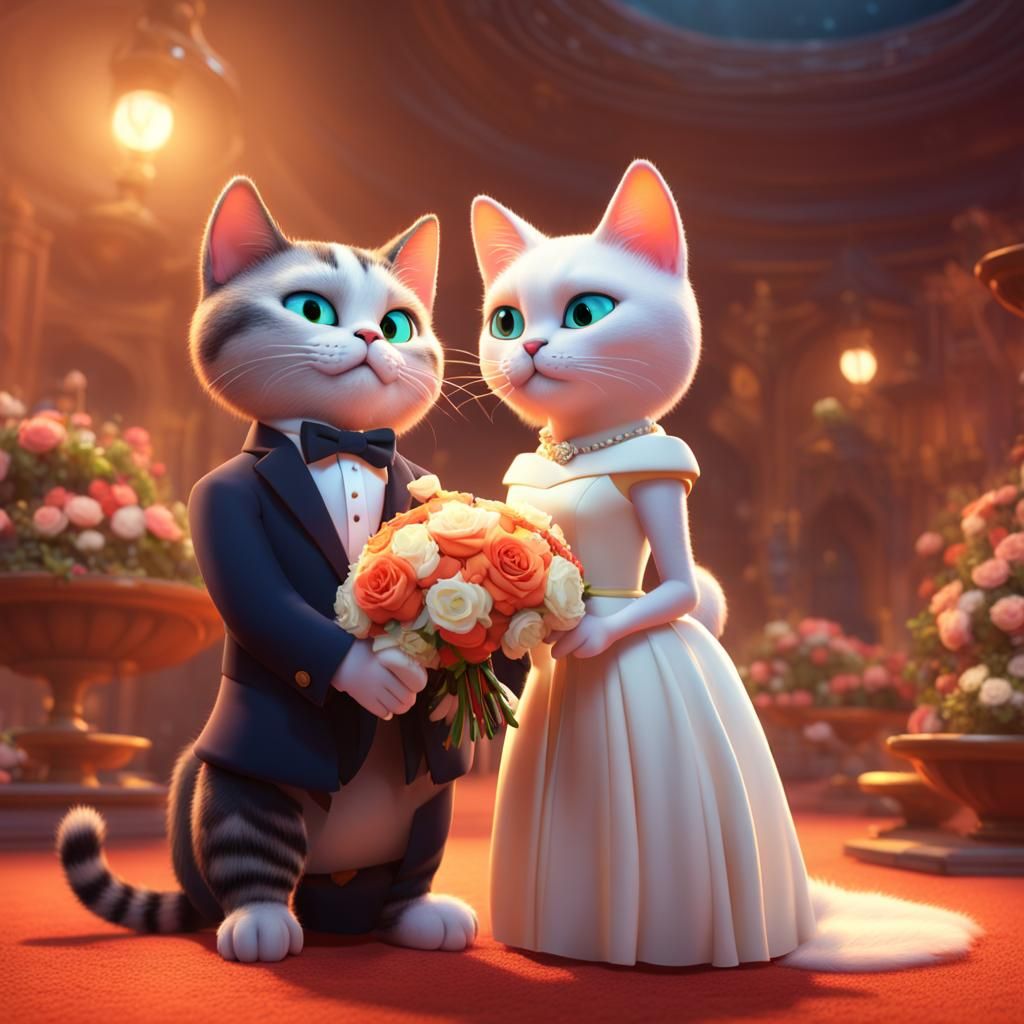 Goro and Golly's Wedding: A Pixar-Style Celebration