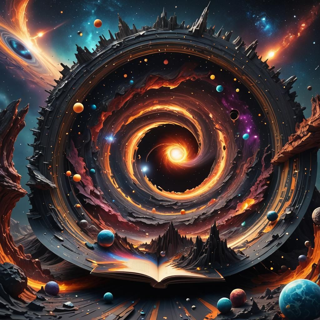 Universe Collides with Black Hole in Pop-Up Book
