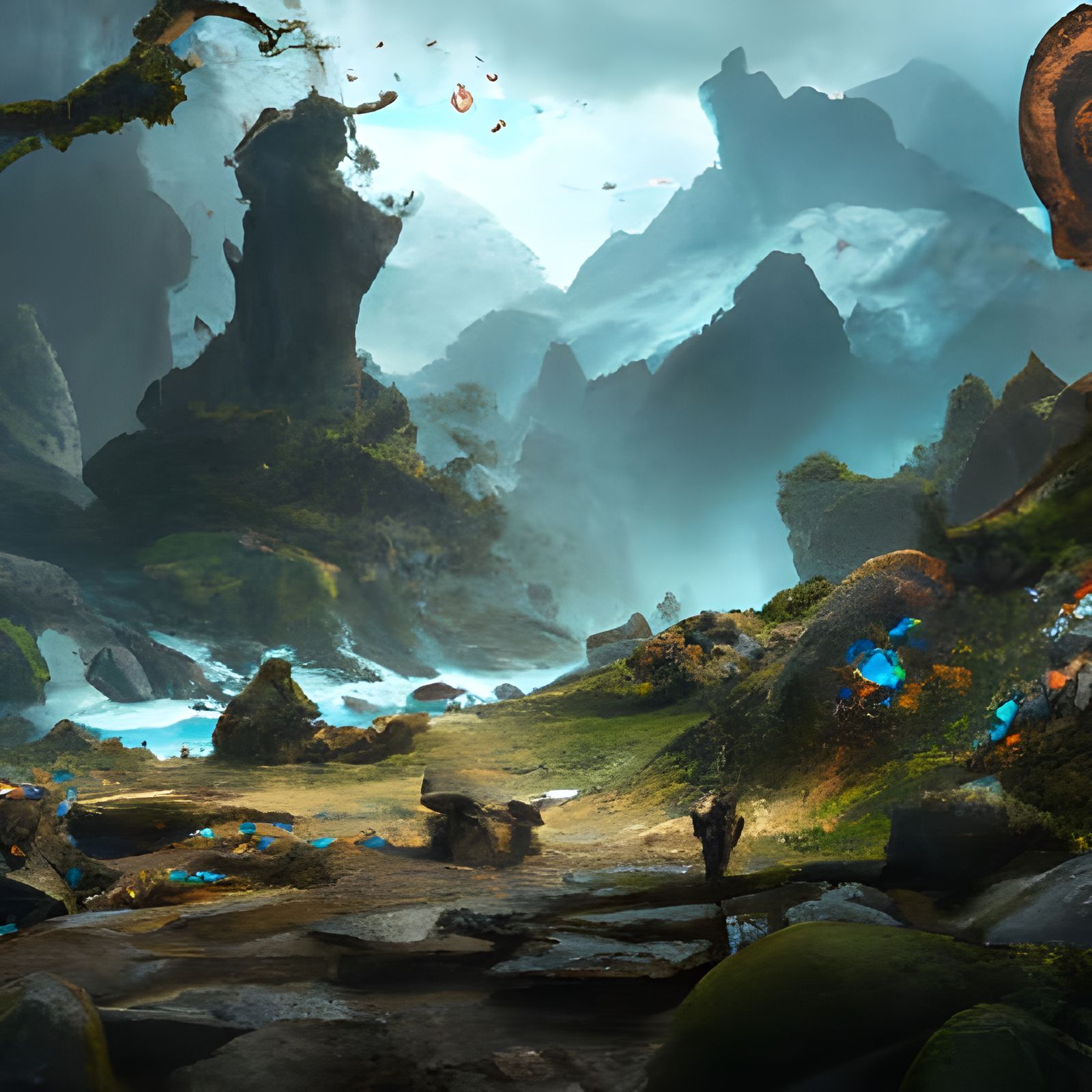 Fantastical Matte Painting with Intricate Details