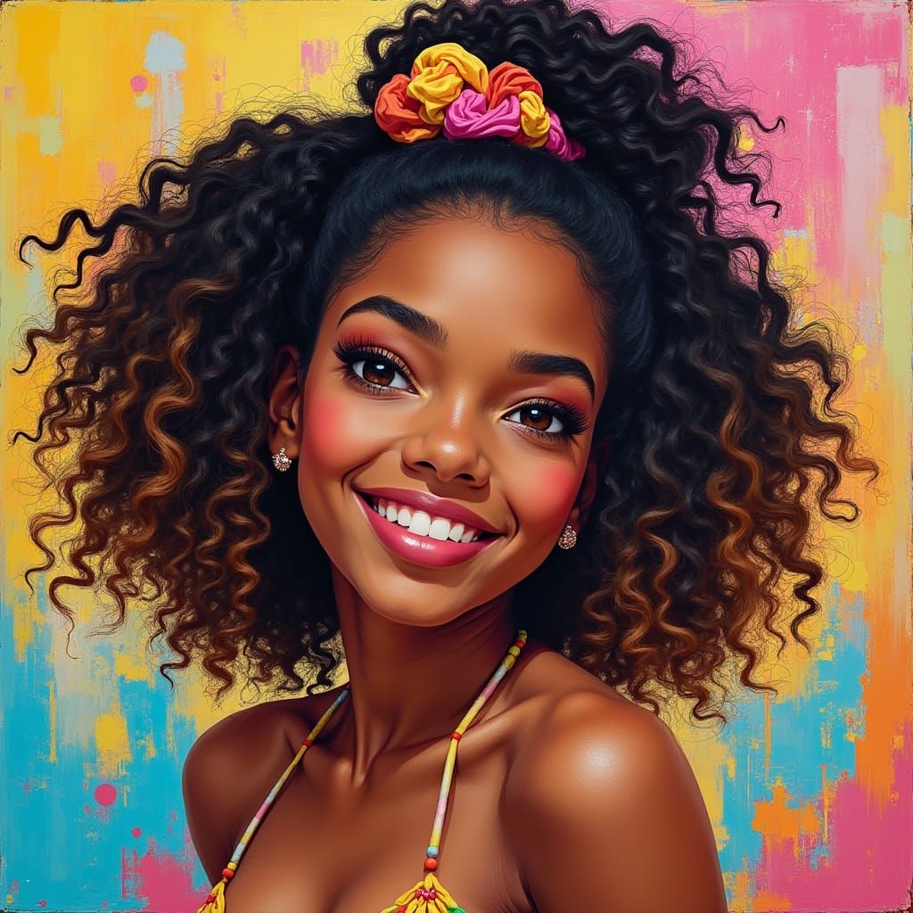 Vibrant Portrait of a Dancer in Motion