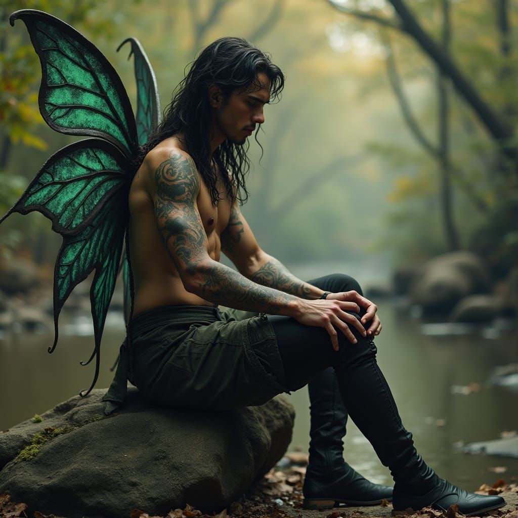 Gothic Fairy Man in Dark Fantasy