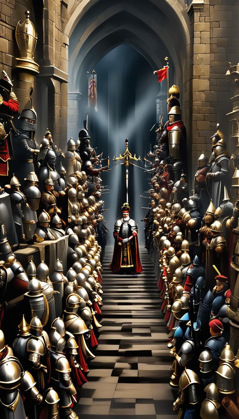 (Chess Personified (((Regal Handsome King))). (((Beautiful G...