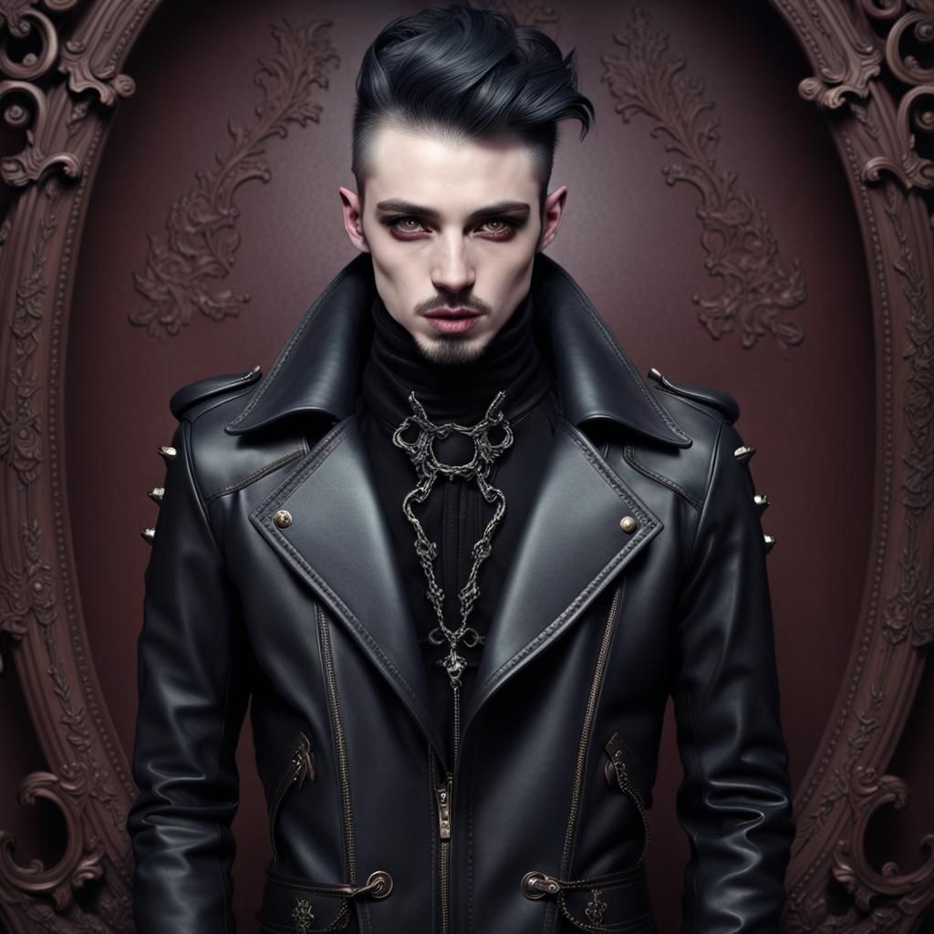 Thief in Leather Coat, Surreal Digital Portrait