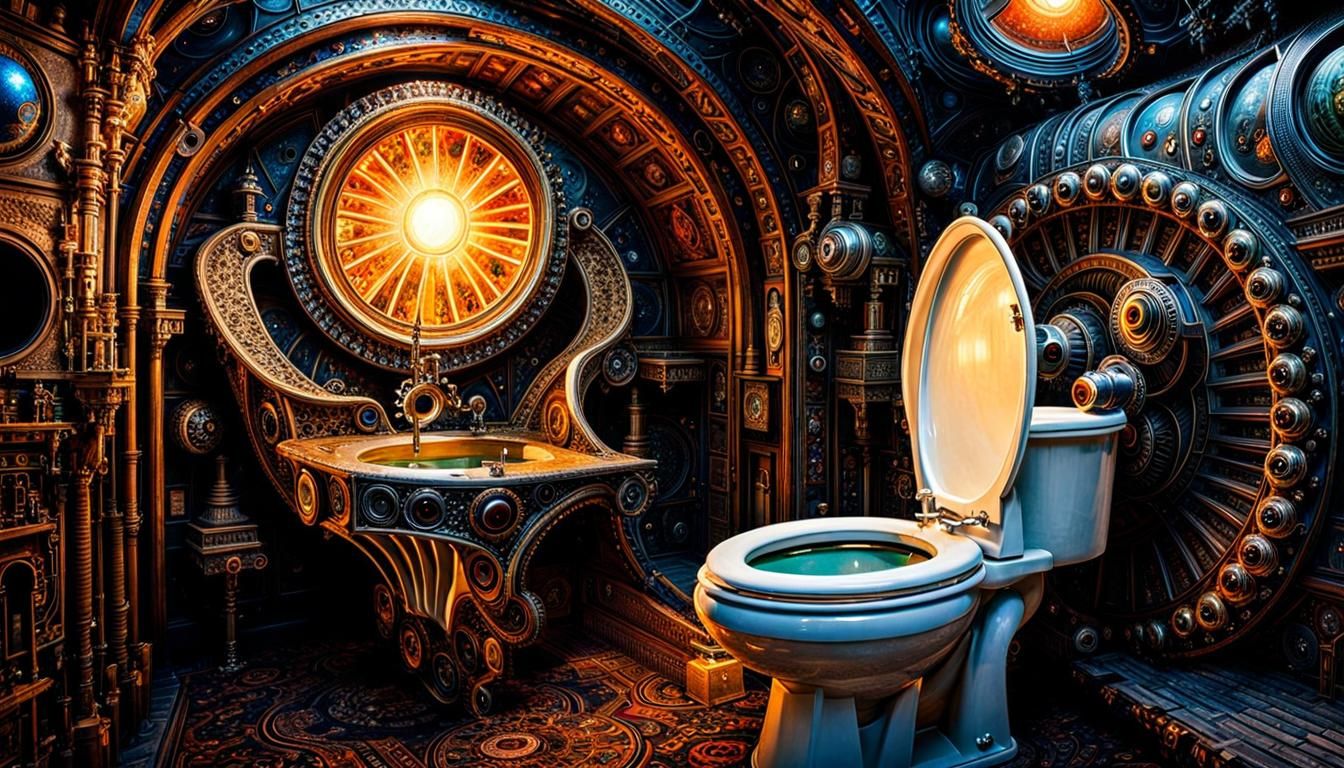 Cosmic Skull Toilet Firing Death Rays