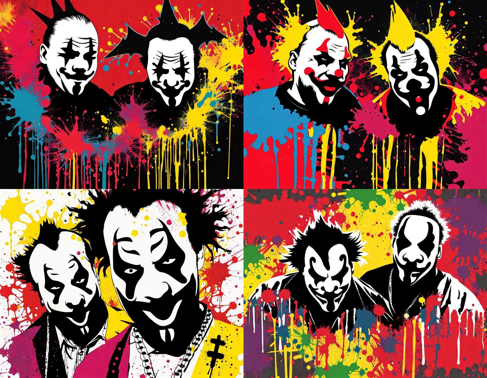 Insane Clown Posse Splatter Art