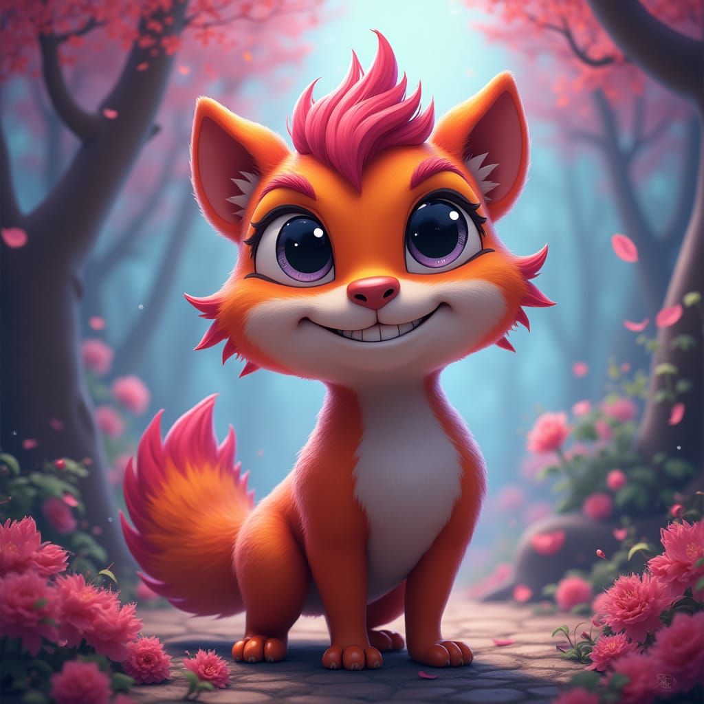 Vibrant Fantasy Creature in Epic Concept Art Style