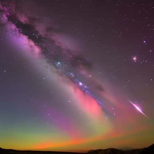 Spectacular Midnight Sky with Northern Lights and Saturn