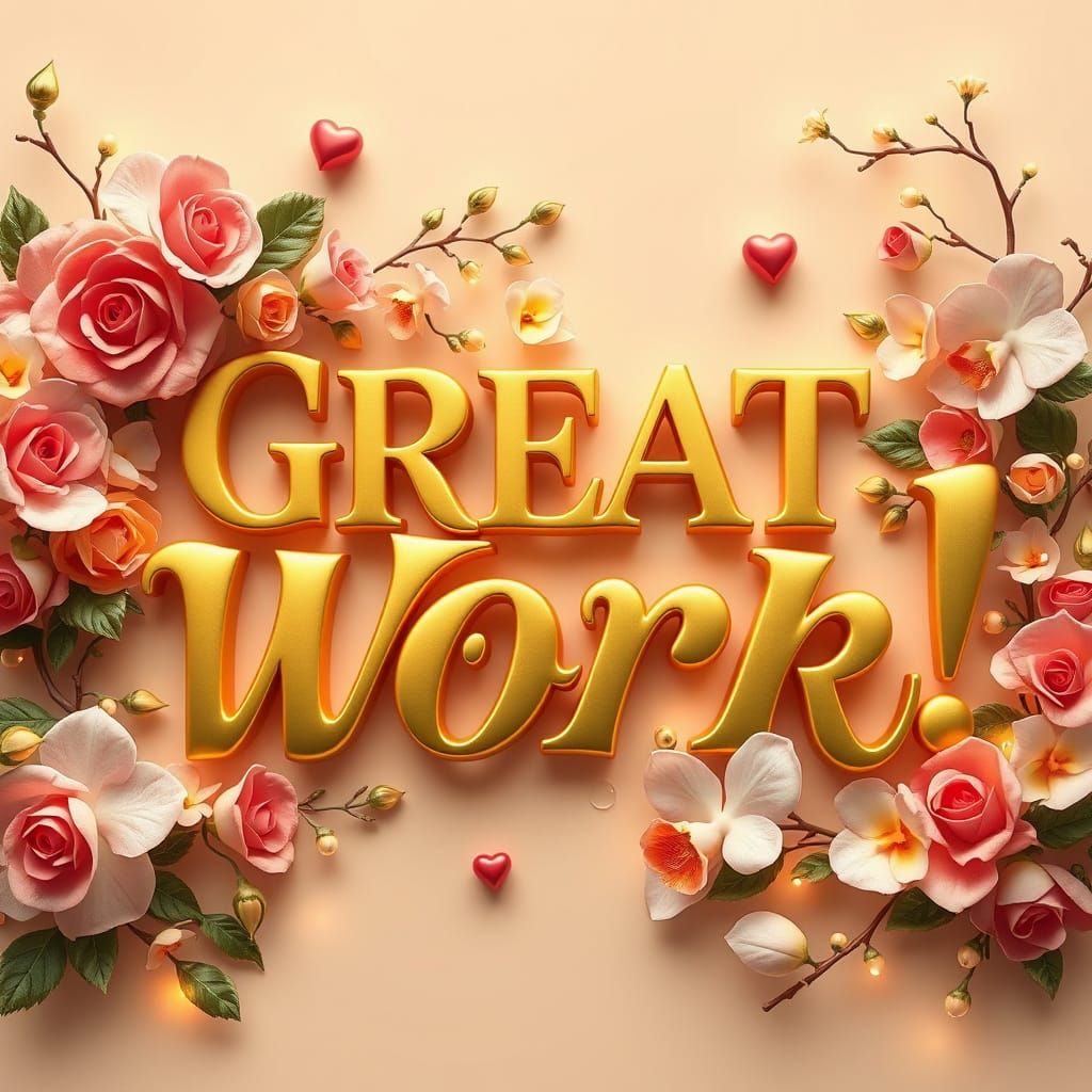 Elegant Gold Cursive Typography with Whimsical Accents