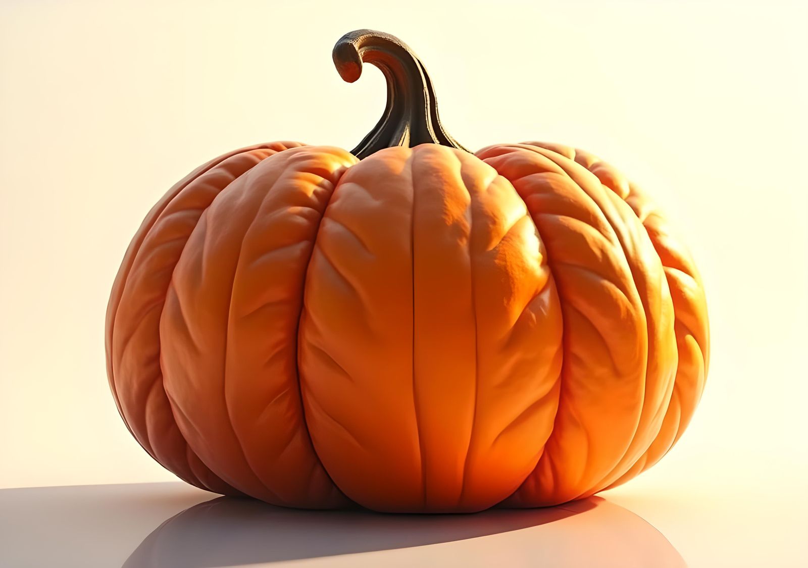 Halloween Pumpkin: Detailed Matte Painting in Deep Color