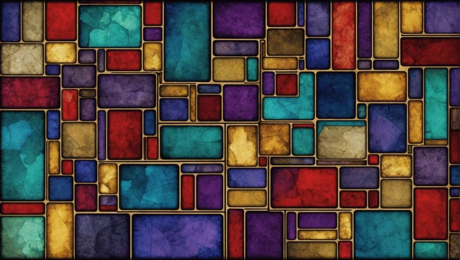 Geometric Rectangles in Art Nouveau Style