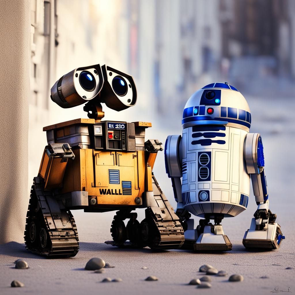 Wall-E meets R2D2: An AI Generated Mashup