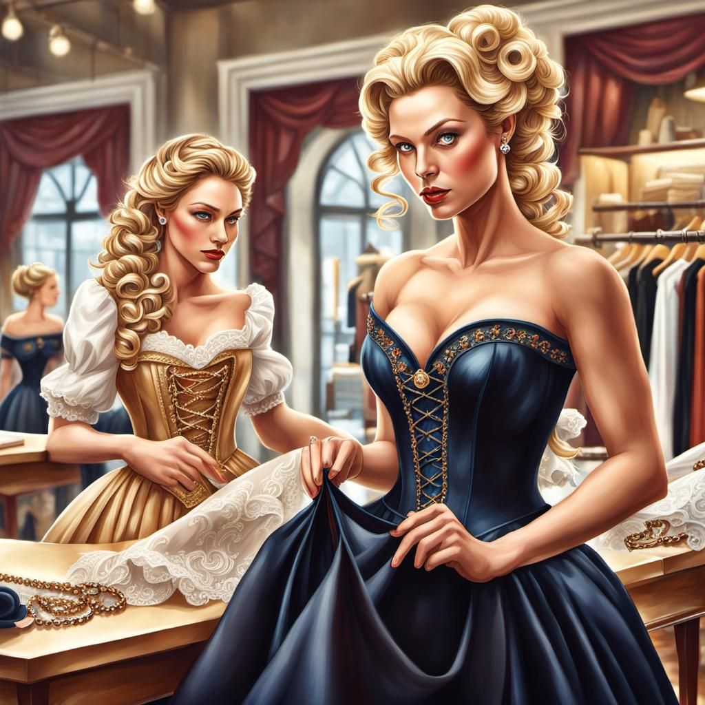 Evil Princess Shopping: Fantasy Illustration