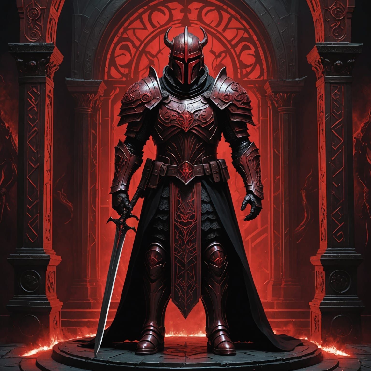 Red Guardian of the Forbidden Throne: Gothic Warrior