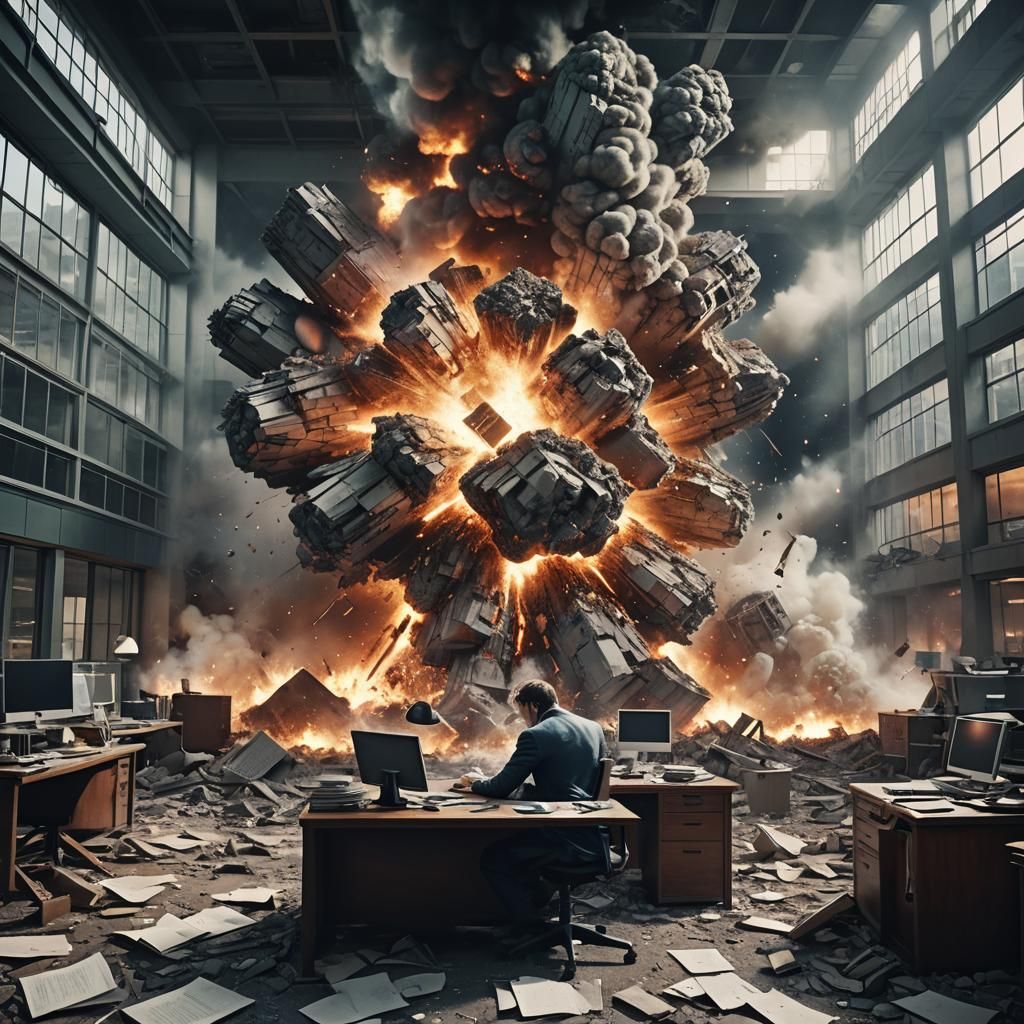 Atomic Blast in a Mind: Digital Matte Painting