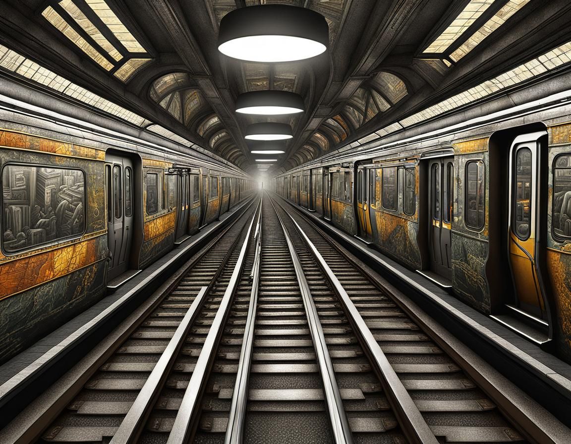 Subway Station Trompe-l'oeil illusion