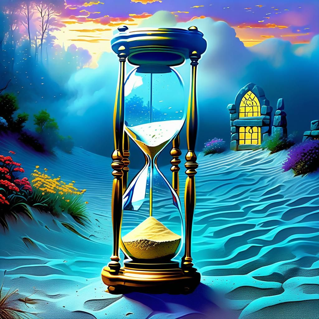 Pharaoh's Hourglass: An Epic Digital Painting