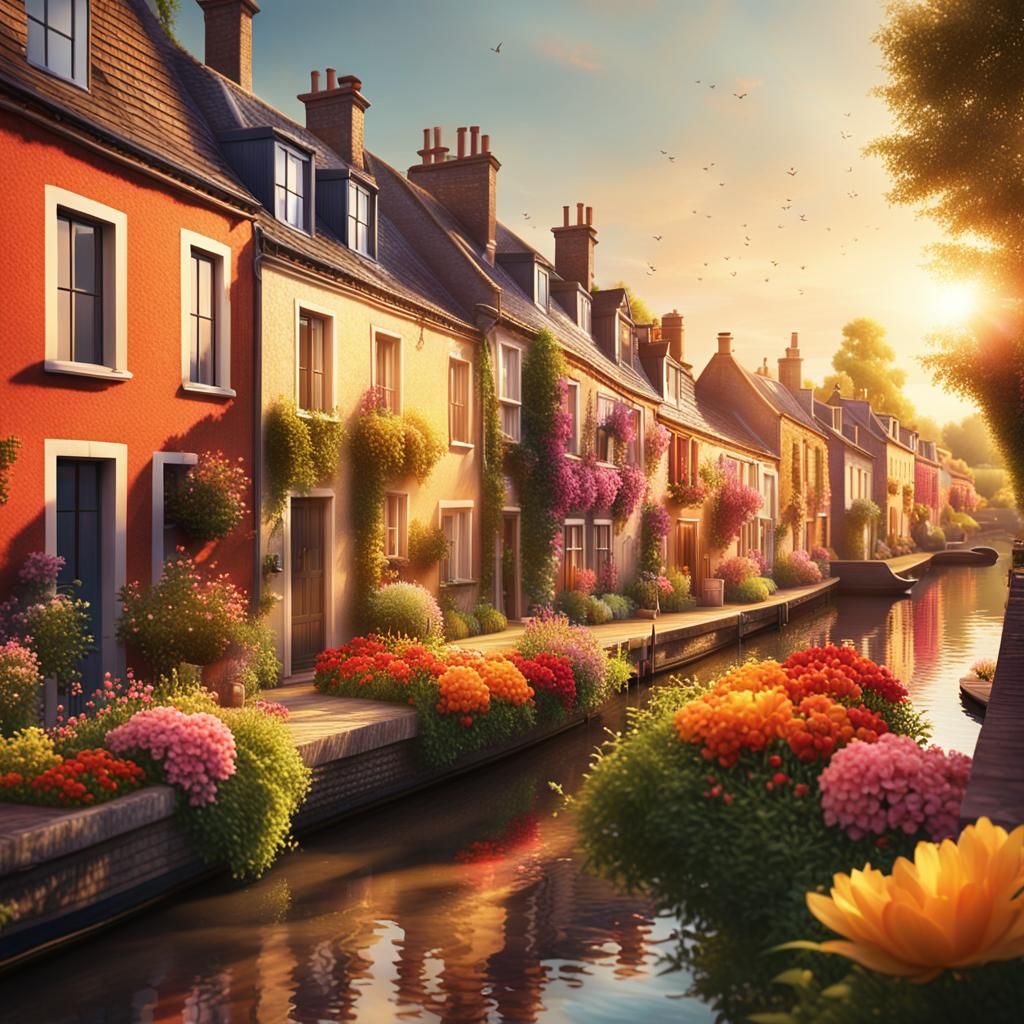 Quaint Canal Houses with Oversized Gardens