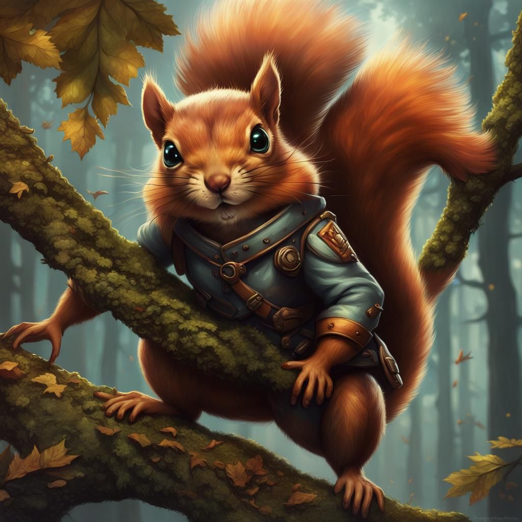 Squirrel Girl Superhero Concept Art in 8K