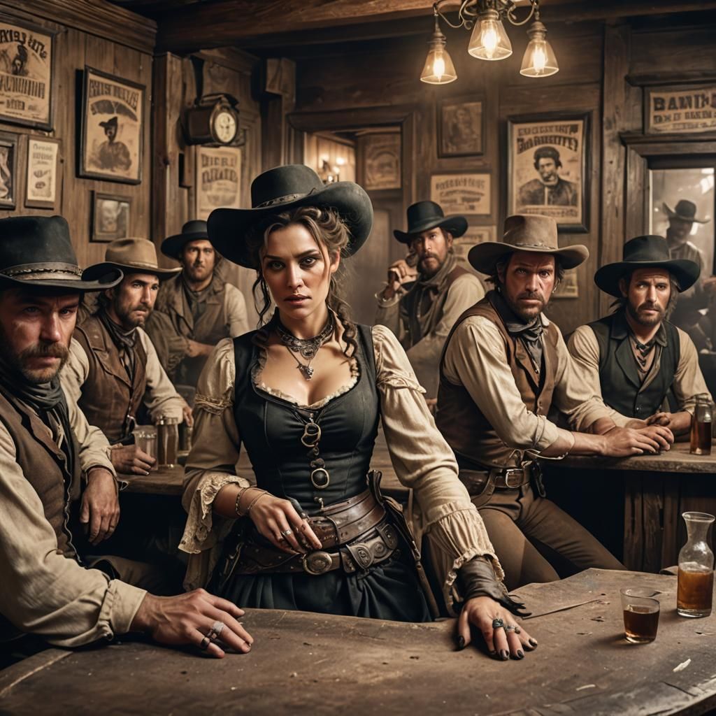 Wild West Bandits Cause Trouble in Saloon