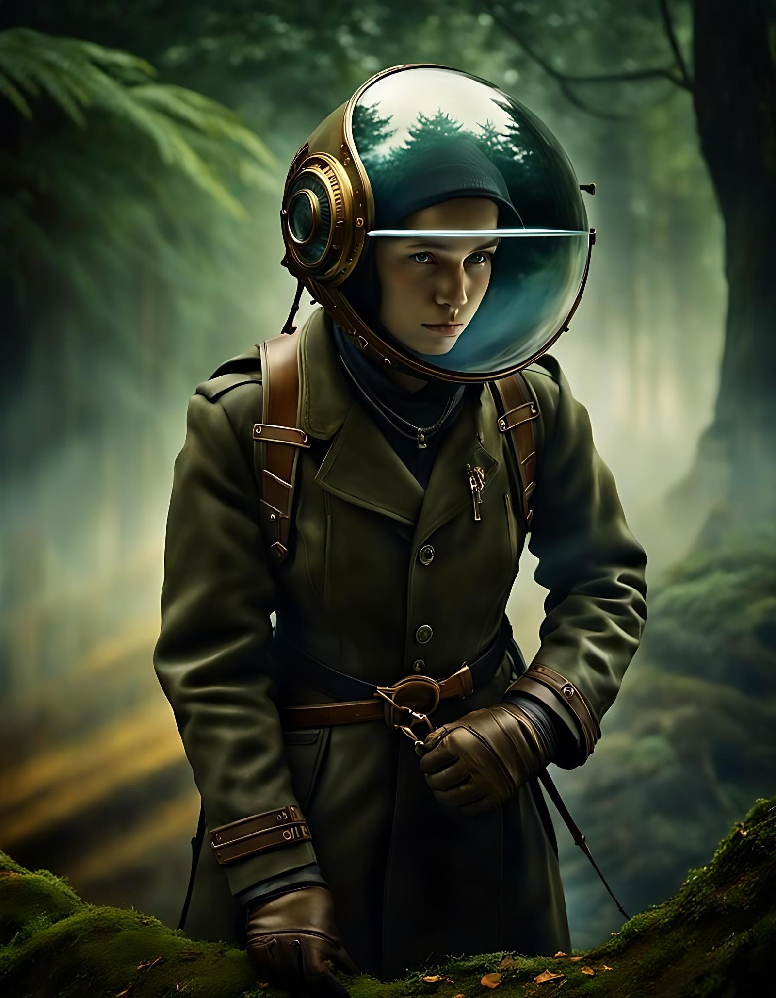 Atmospheric Refraction Captures Contemplative Moment