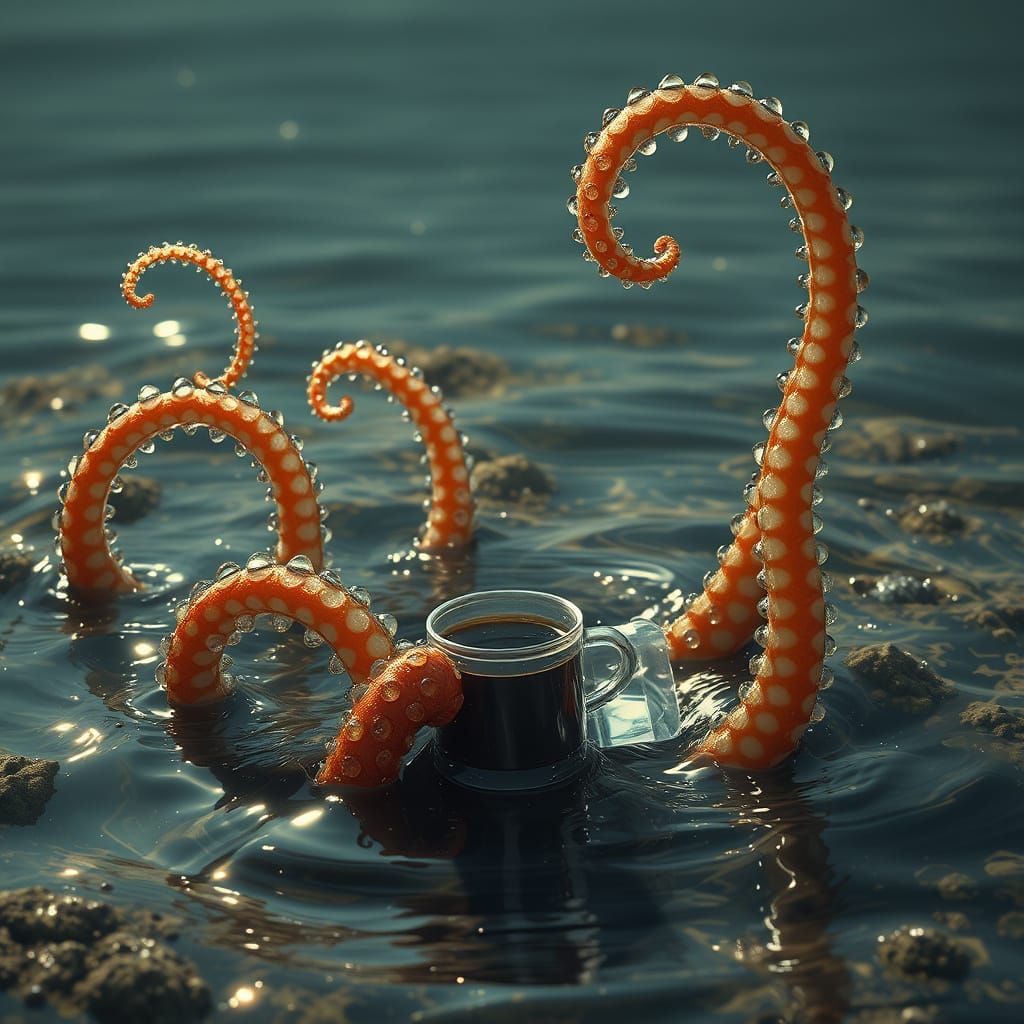 Epic Water Tentacles Unfurl in Cinematic Coffee Heist