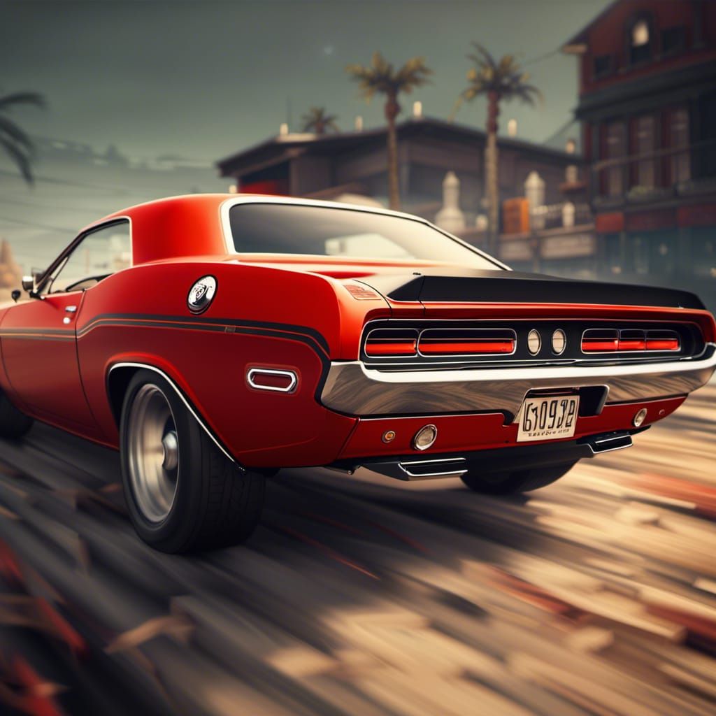 Vixen's 1969 DodJe Challenger.