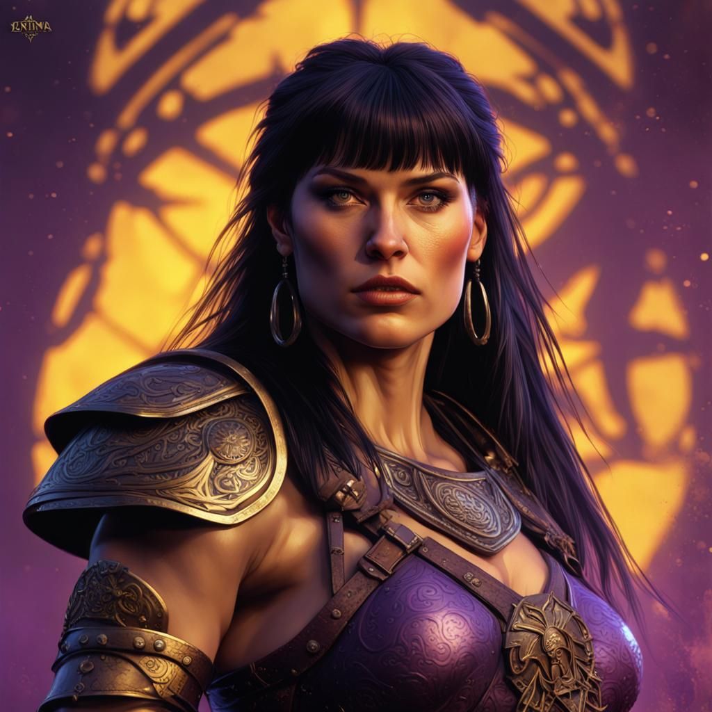 Xena Warrior Princess in Dark Fantasy Style